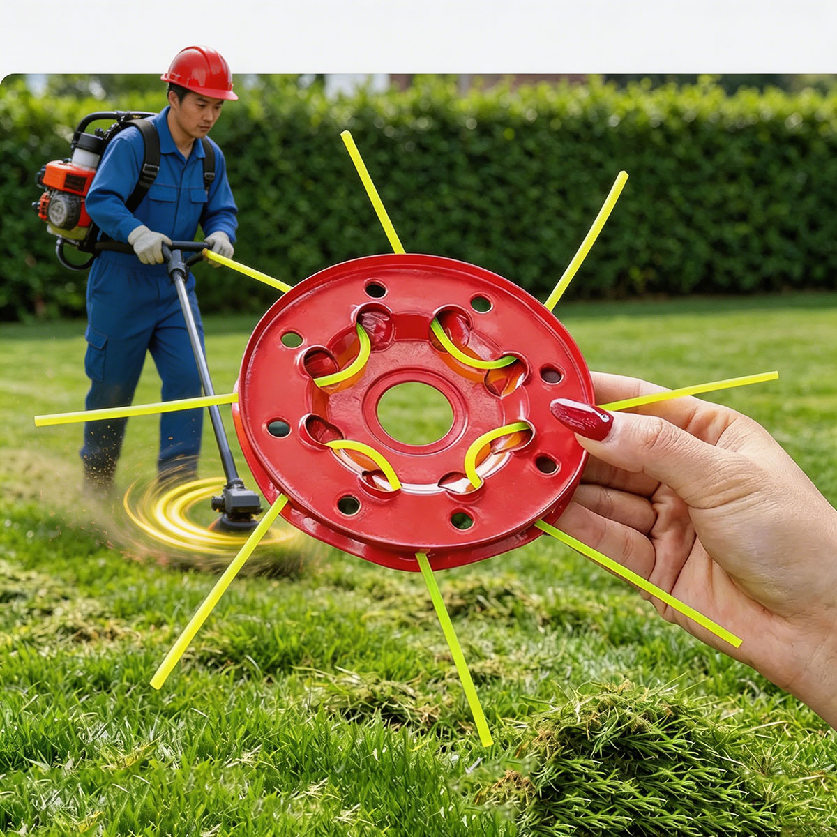 철제 8홀 디스크 잔디 트리머 헤드 나일론 라인 브러시 - Smart Garden Edging 리뷰 및 가격