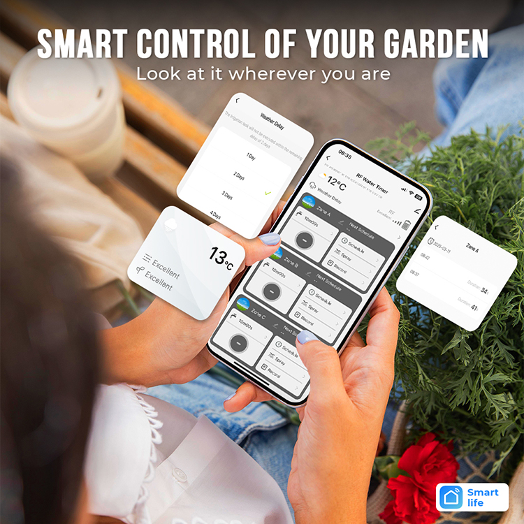 새로운 디자인 3구 스마트 RF WIFI 무선 워터 타 - Smart Garden Design 리뷰 및 가격