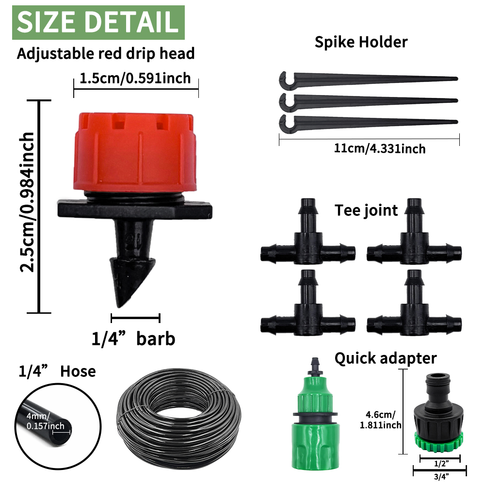 자동 점적 관수 키트 10-30M 효율적인 1/4인치  - Smart Garden Auk 리뷰 및 가격
