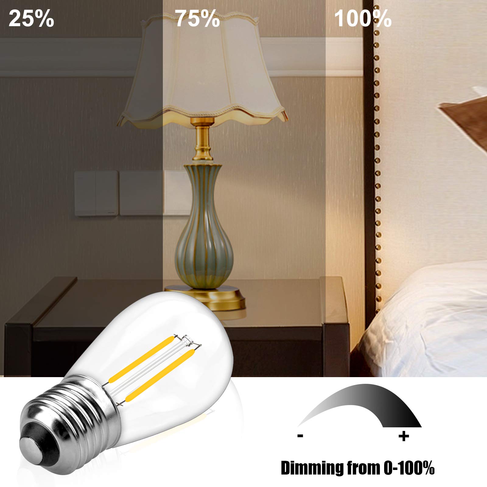 LED 필라멘트 조광 전구, 비산 방지 IP44 방수  - Smart Garden Umbrella 리뷰 및 가격