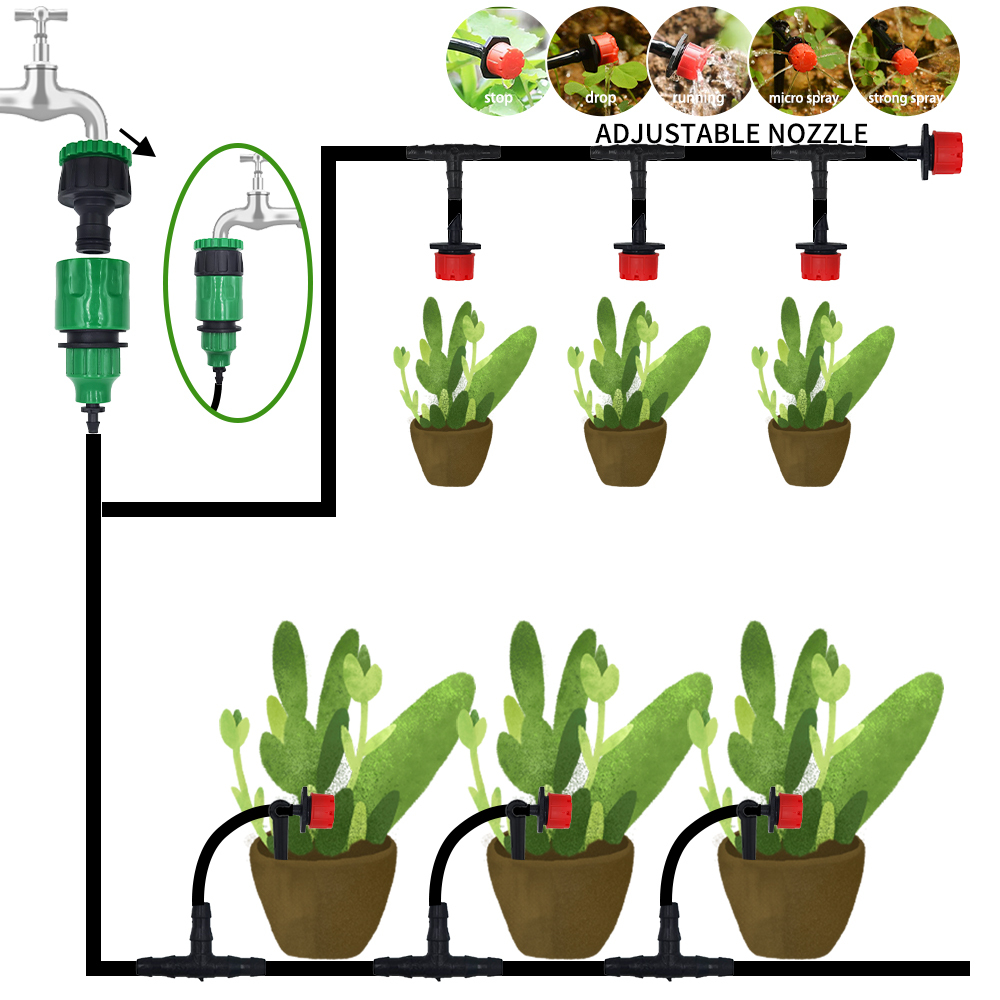 마이크로 드립 관개 시스템 조정 가능한 도저가있는 휴대 - Smart Garden Auk 리뷰 및 가격